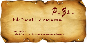 Péczeli Zsuzsanna névjegykártya