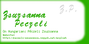 zsuzsanna peczeli business card